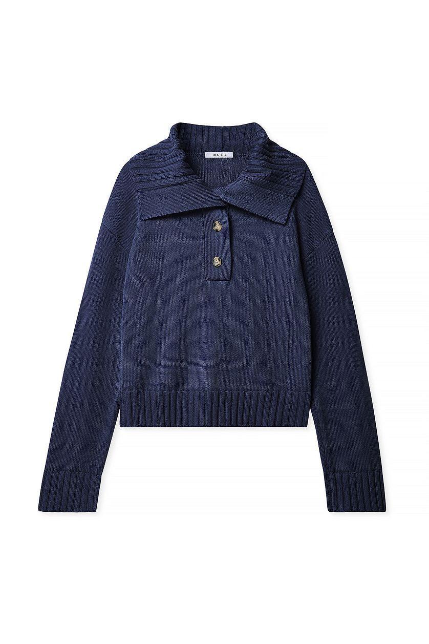 Knitted Collar Sweater Product Image