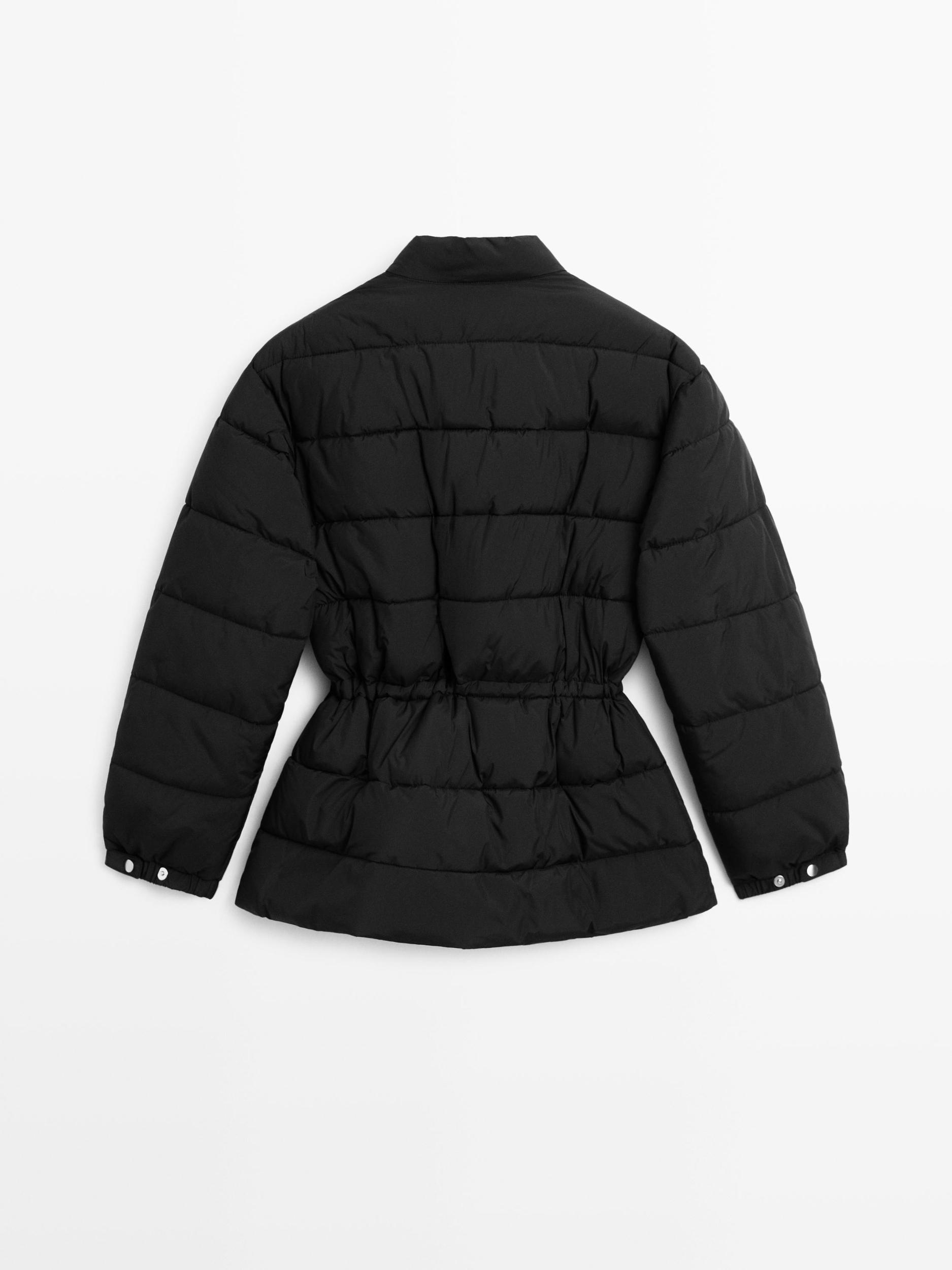 Puffer jacket with stand collar Product Image