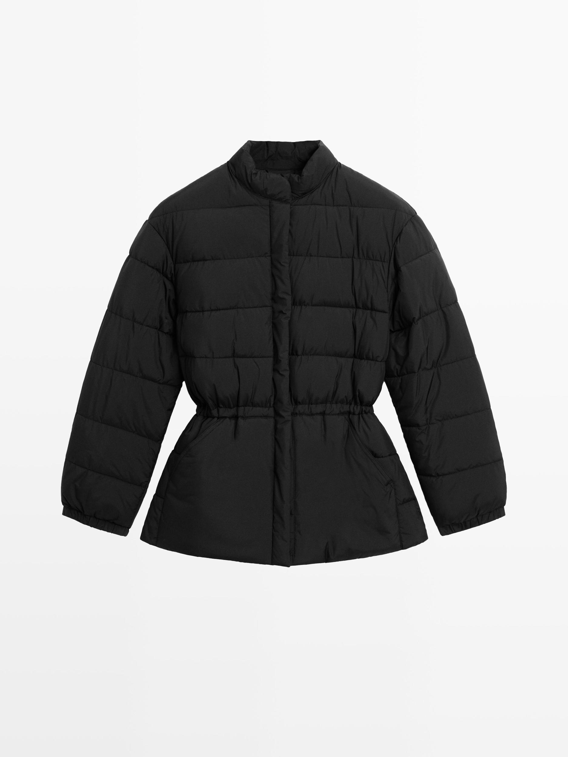 Puffer jacket with stand collar Product Image