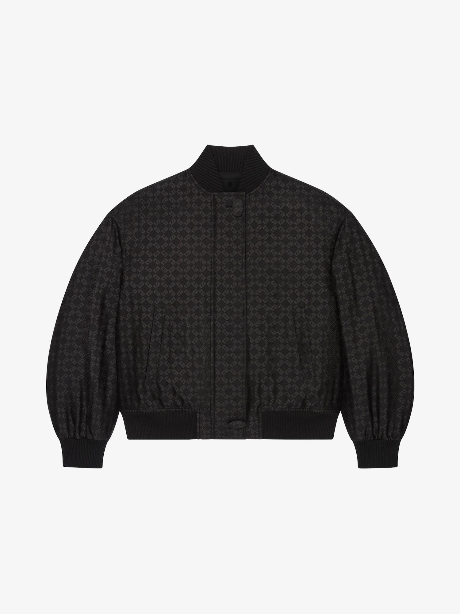 Oversized 2-in-1 bomber in monogram 72 jacquard Product Image