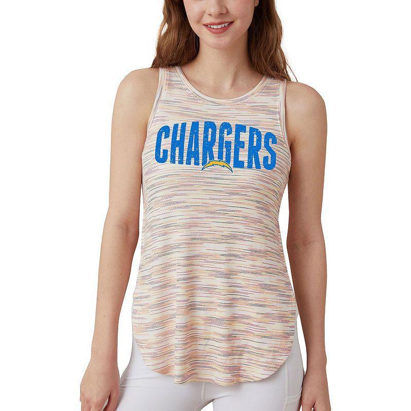 Womens Concepts Sport Los Angeles Chargers Sunray Multicolor Tri-Blend Tank Top Product Image