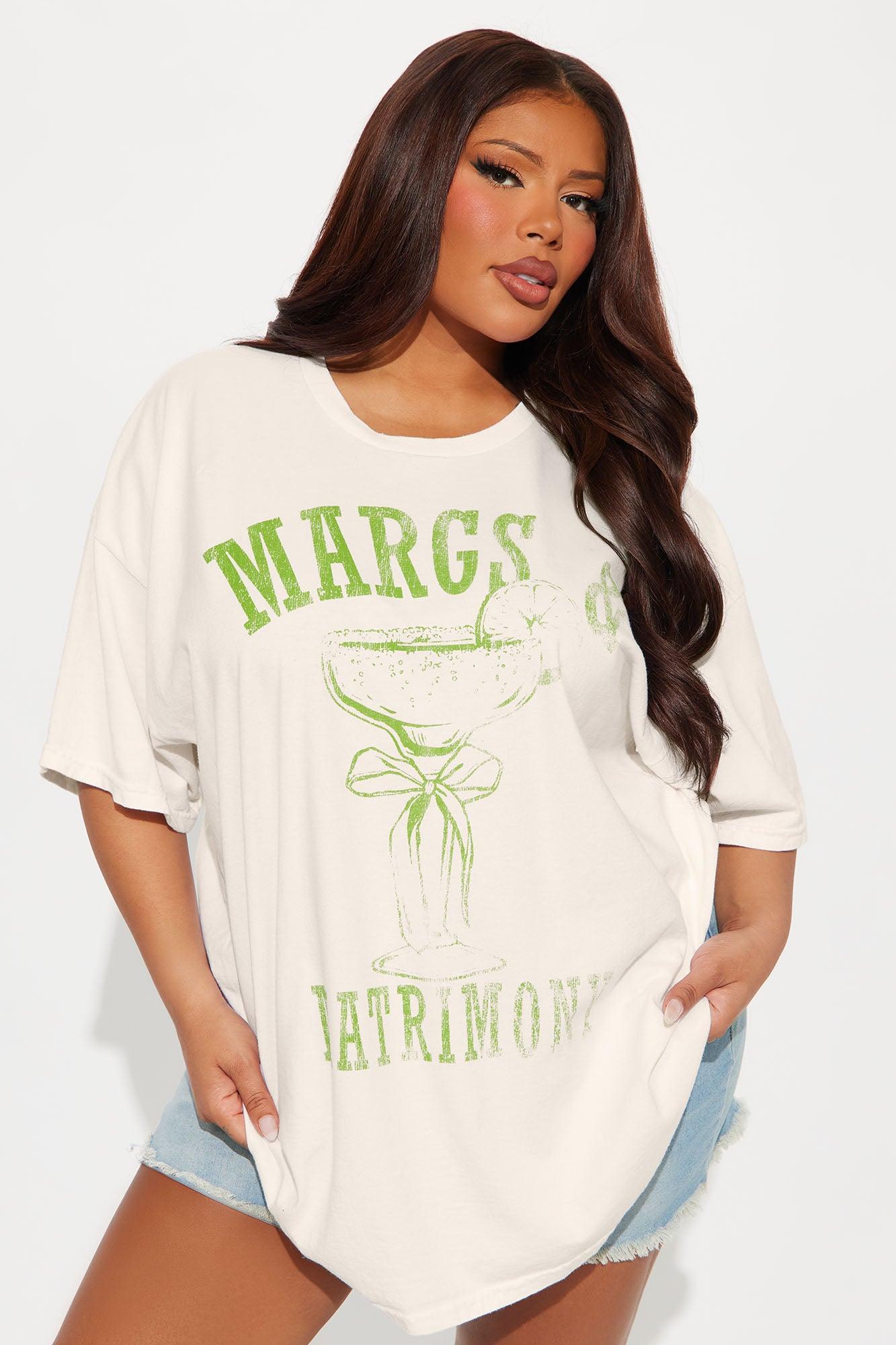 Margs & Matrimony Washed Oversized Tee - Natural Product Image