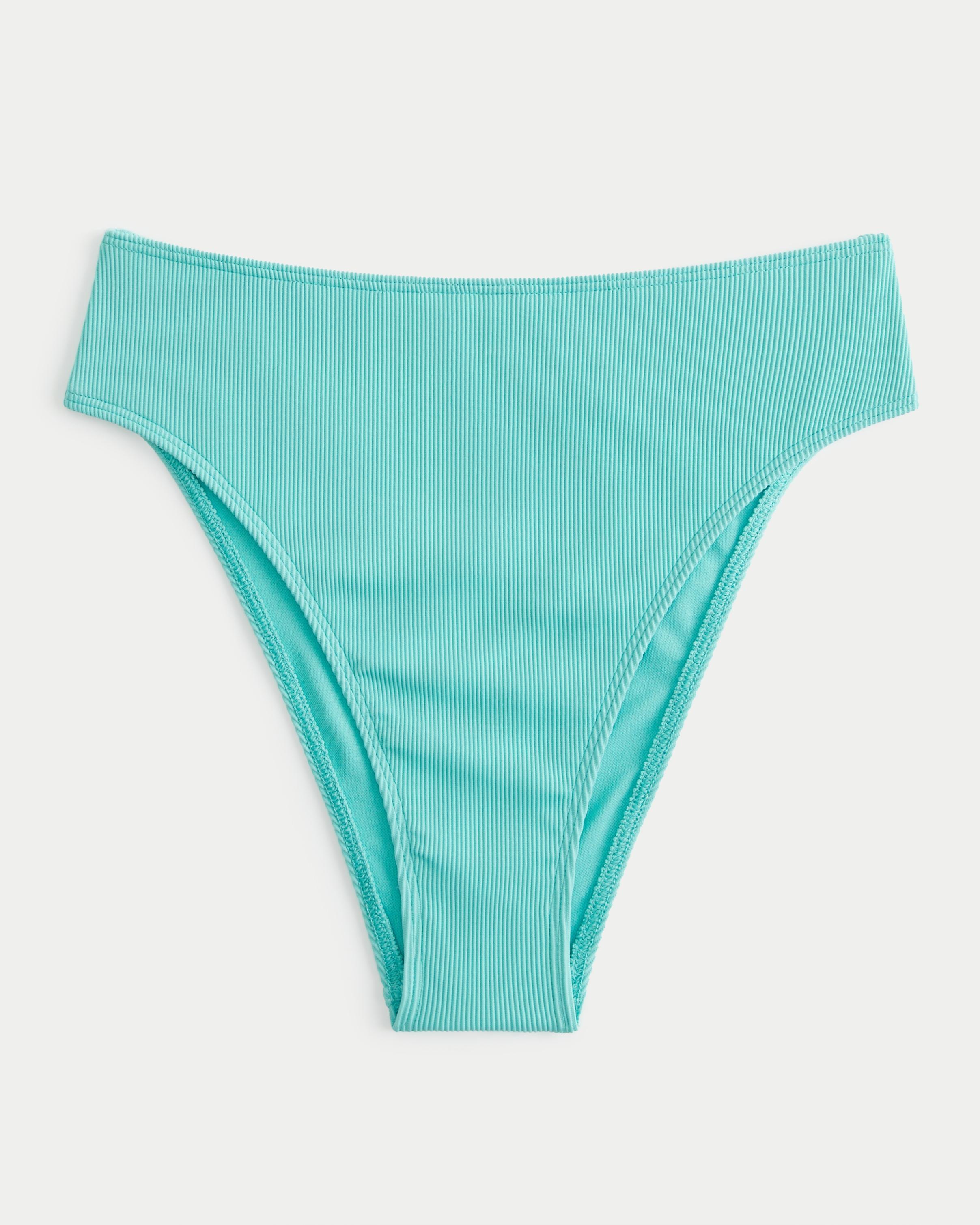 Gilly Hicks High-Waist Ribbed Cheeky Bikini Bottom Product Image