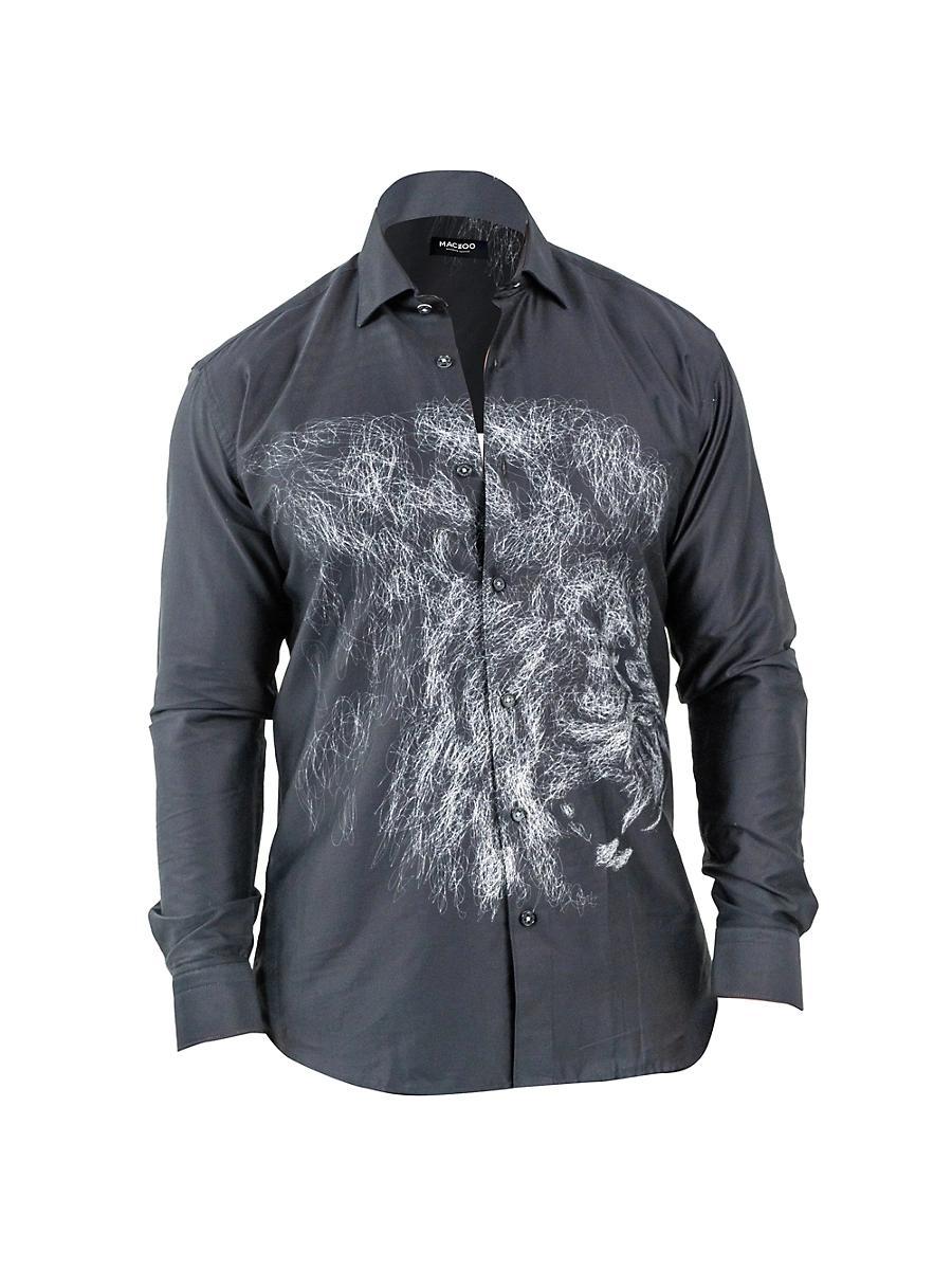 Mens Fibonacci Lion Chalk Shirt Product Image