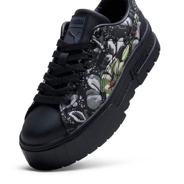 PUMA Mayze Dark Floral Women's Sneakers in Black/Silver/Smokey Grey Product Image