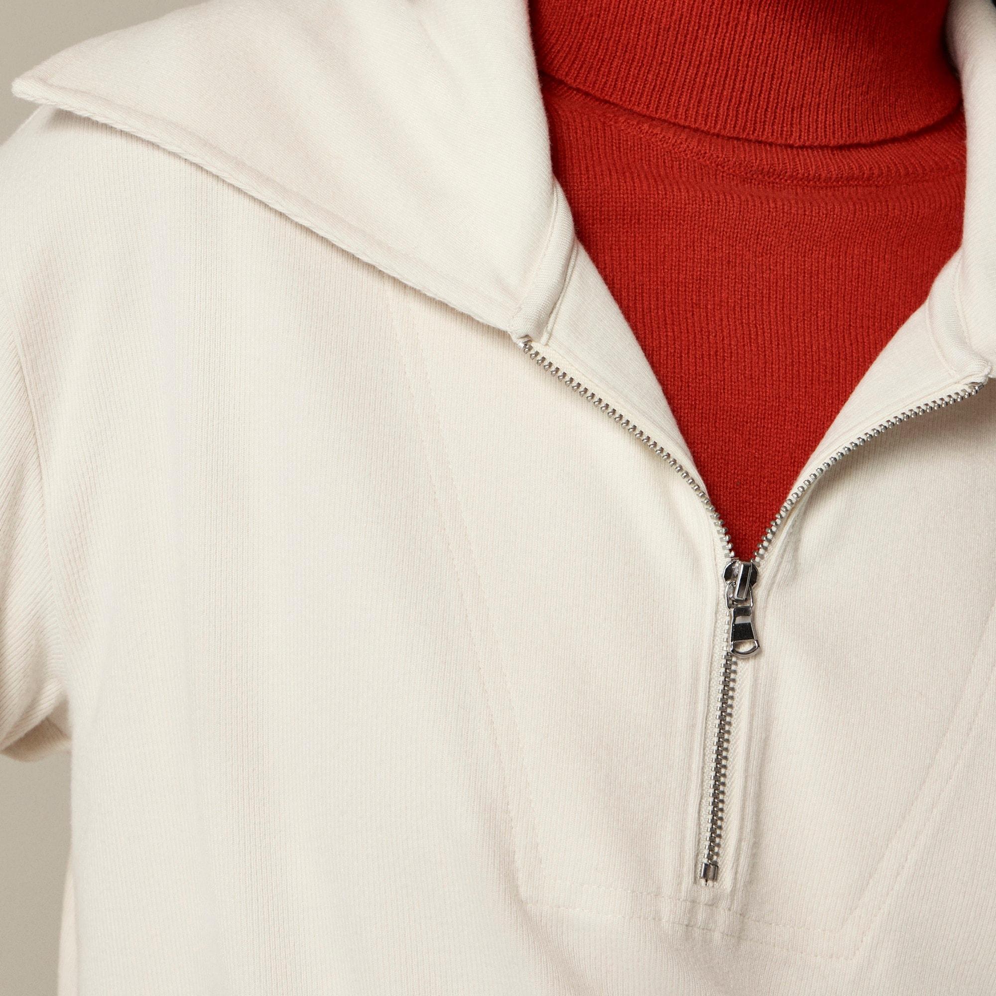 Soft rib quarter-zip top Product Image