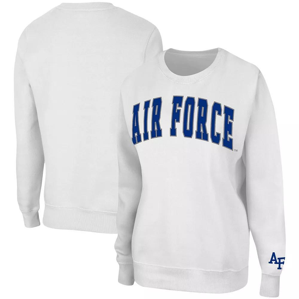 Women's Colosseum White Air Force Falcons Campanile Pullover Sweatshirt, Size: 2XL, Afa White Product Image