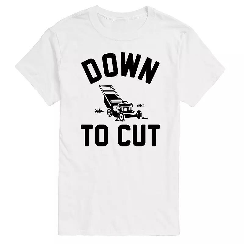 Big & Tall Down To Cut Lawn Mower Graphic Tee, Mens Product Image