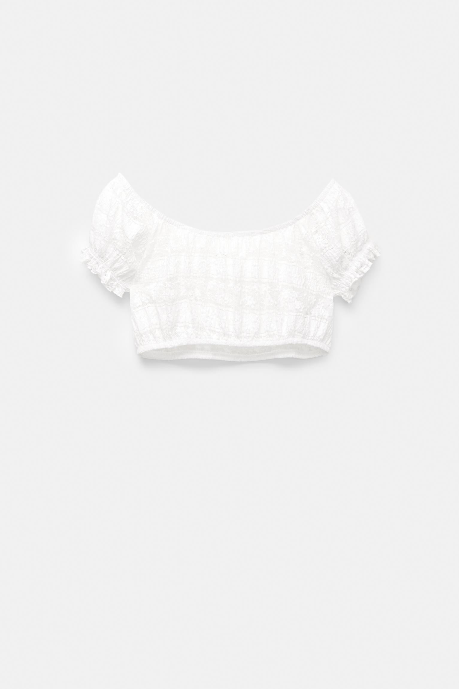 Short sleeve lace top Product Image