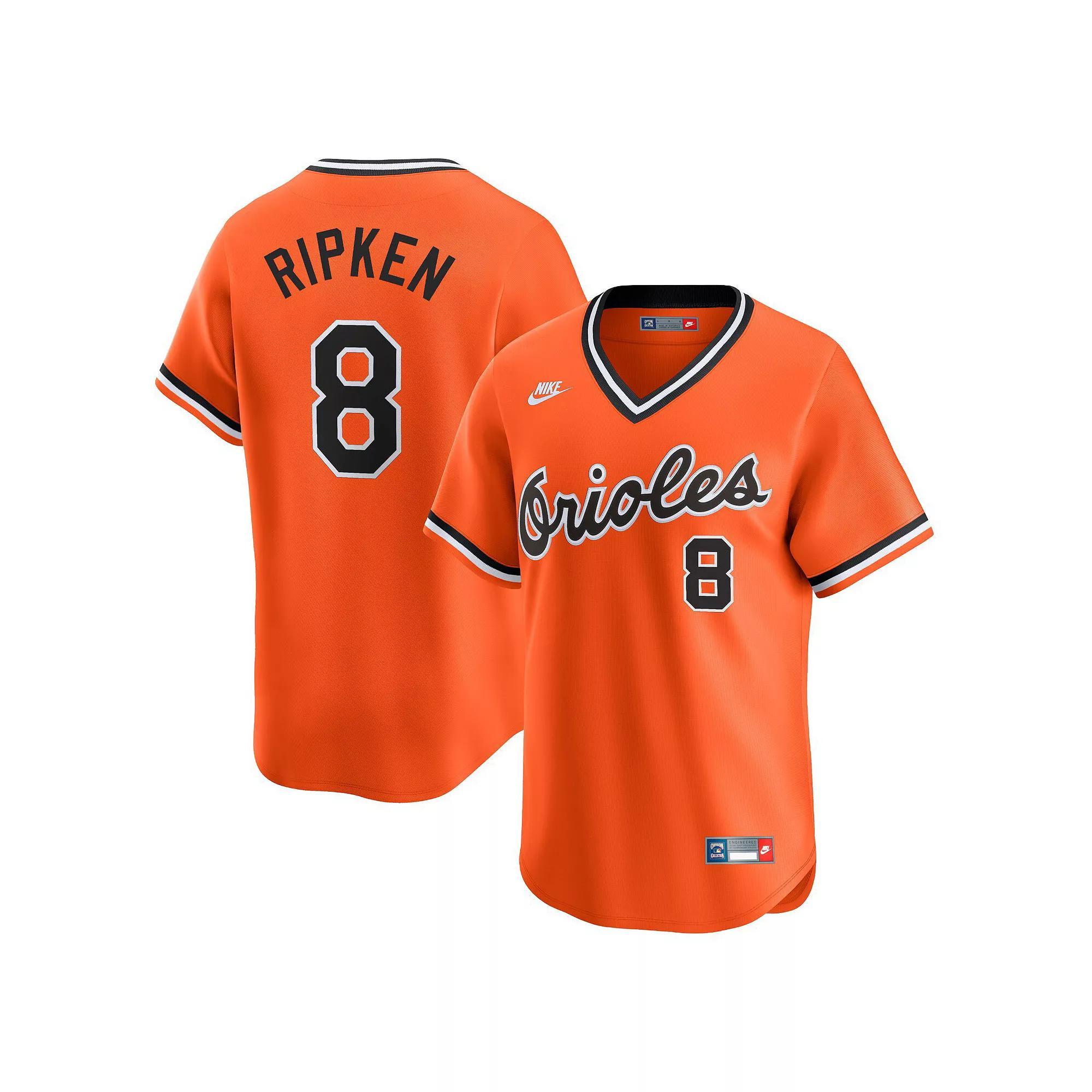 Men's Nike Cal Ripken Jr. Orange Baltimore Orioles Throwback Cooperstown Limited Jersey,  Product Image