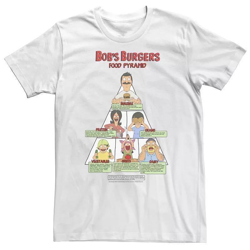 Big & Tall Bob's Burgers Food Pyramid Tee, Men's,  Product Image