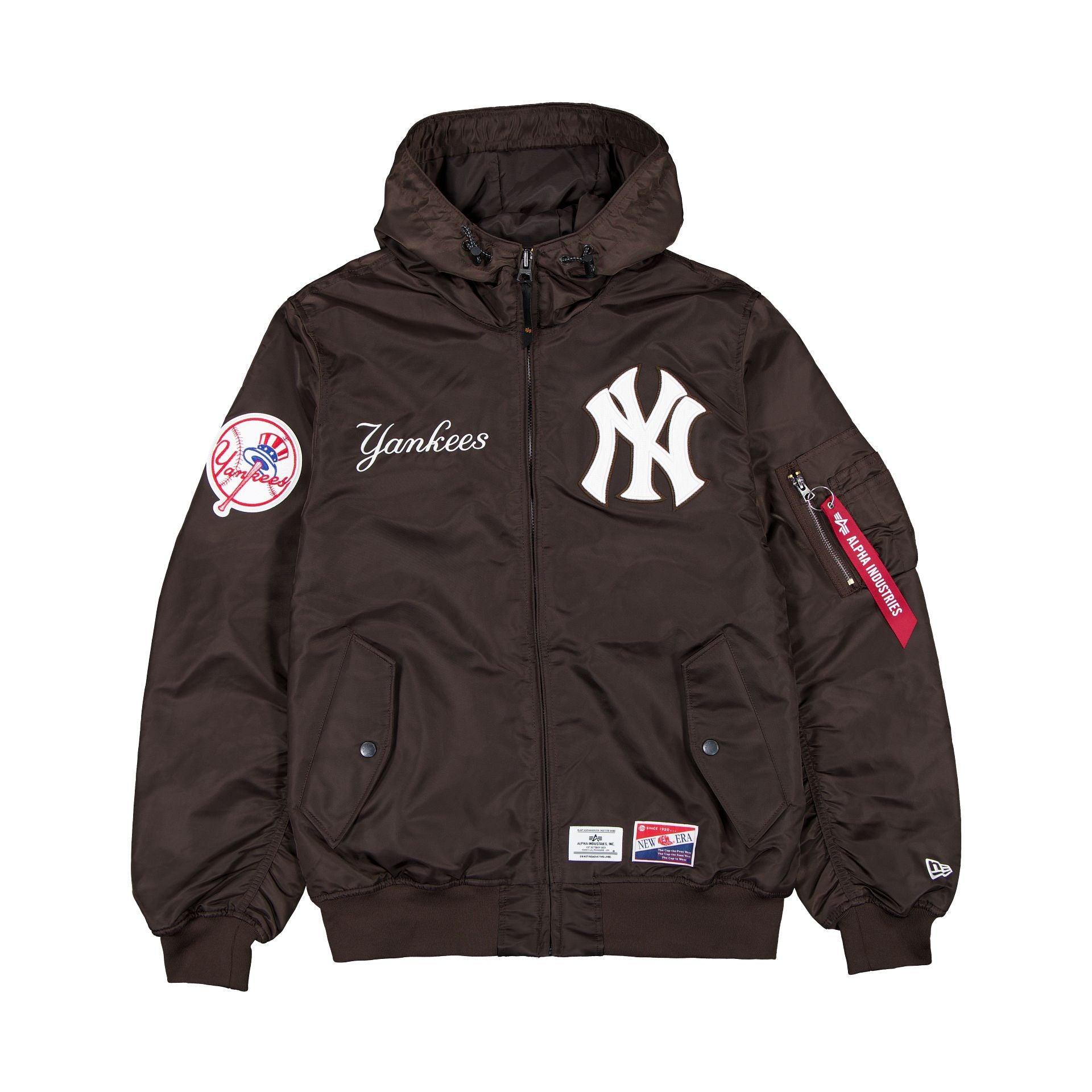 Alpha Industries x New York Yankees L-2B Hooded Bomber Jacket Brown Male Product Image