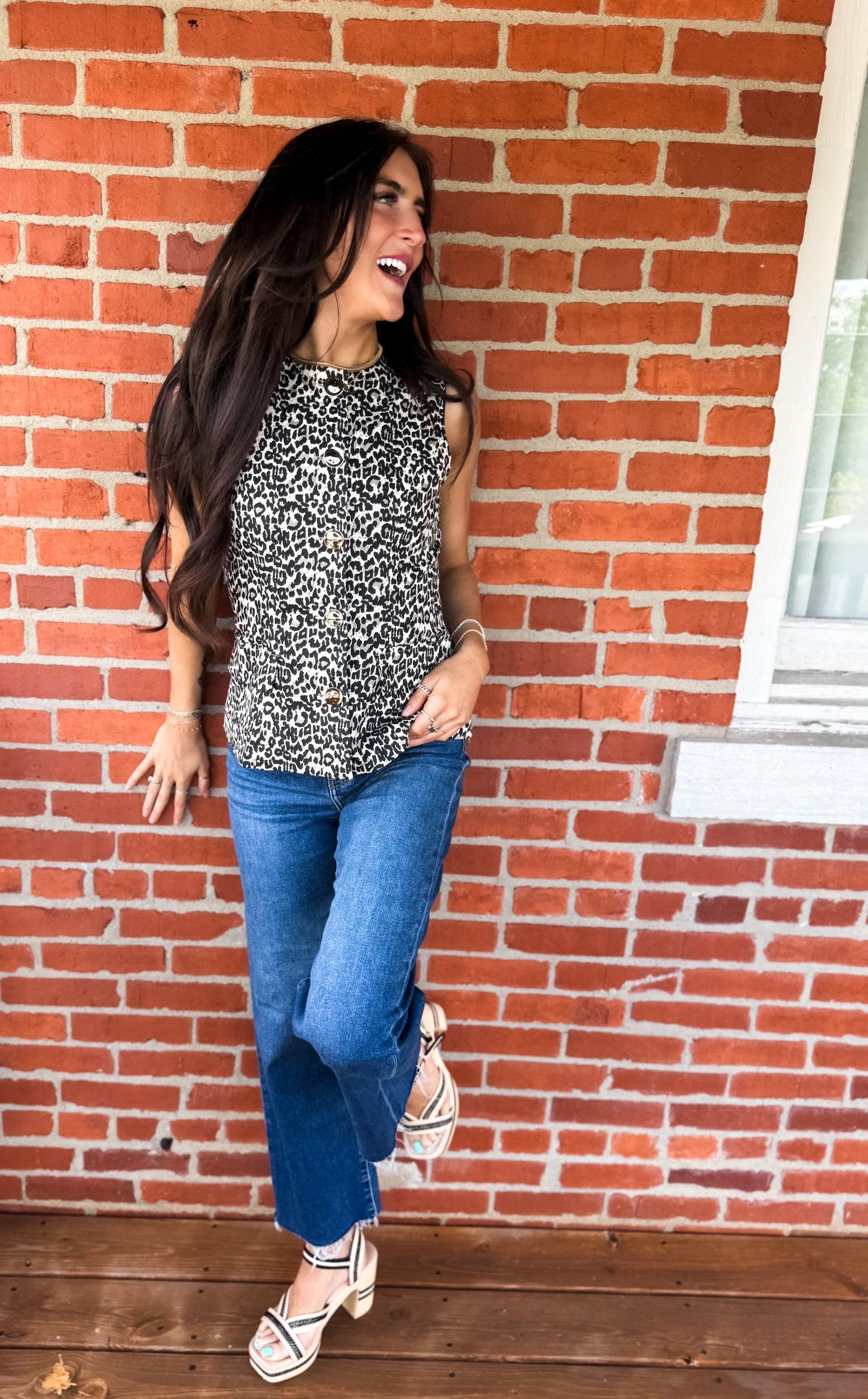 Leopard Luxe Vest Product Image