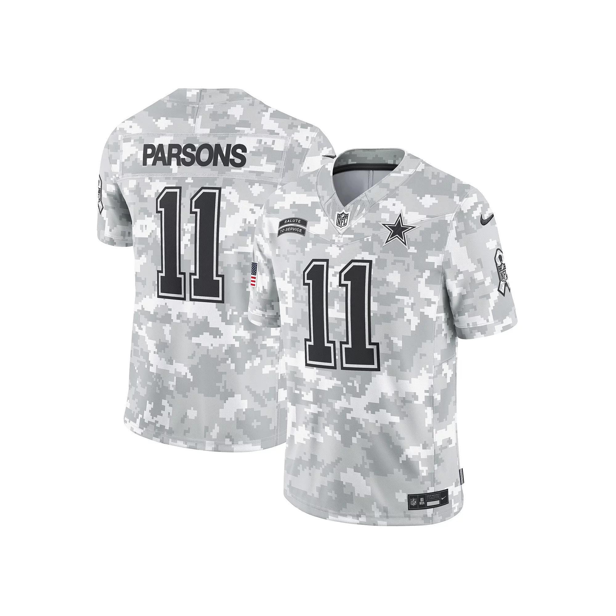 Men's Nike Micah Parsons Arctic Camo Dallas Cowboys 2024 Salute to Service Limited Jersey, Size: XL, Team Product Image