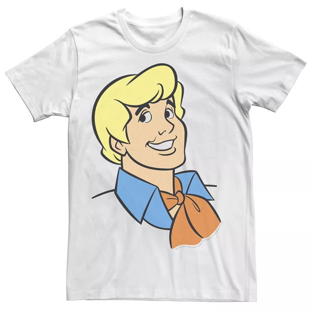 Men's Scooby-Doo Fred Big Face Tee, Size: Medium, White Product Image