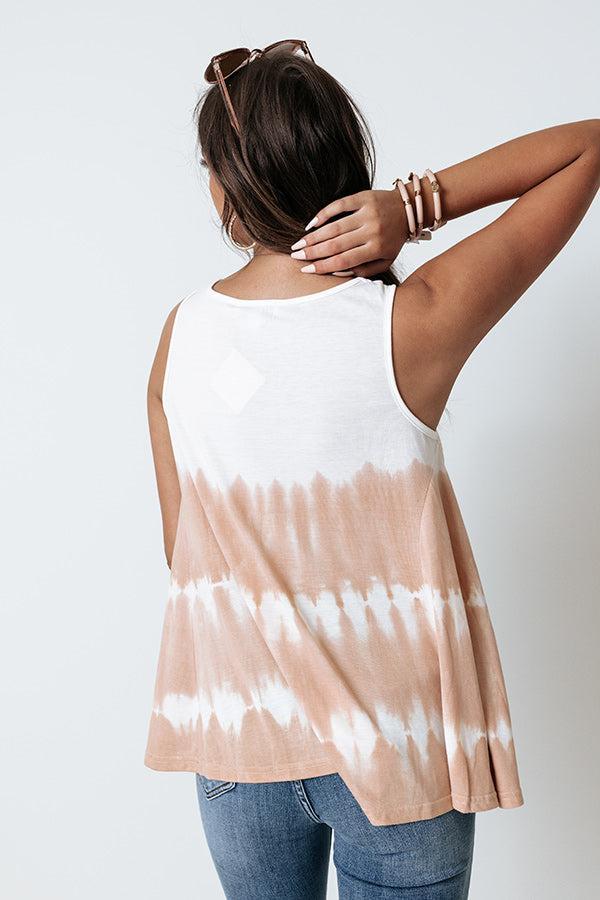 Valley Accent Tie Dye Top In Light Rust Product Image