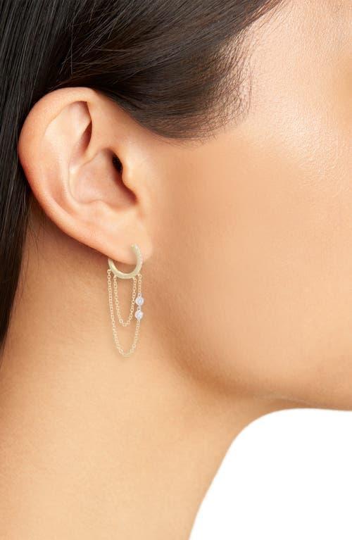 BOTTEGA VENETA Mini Cutout Teardrop Earrings In 8120 Yellow Gold Product Image