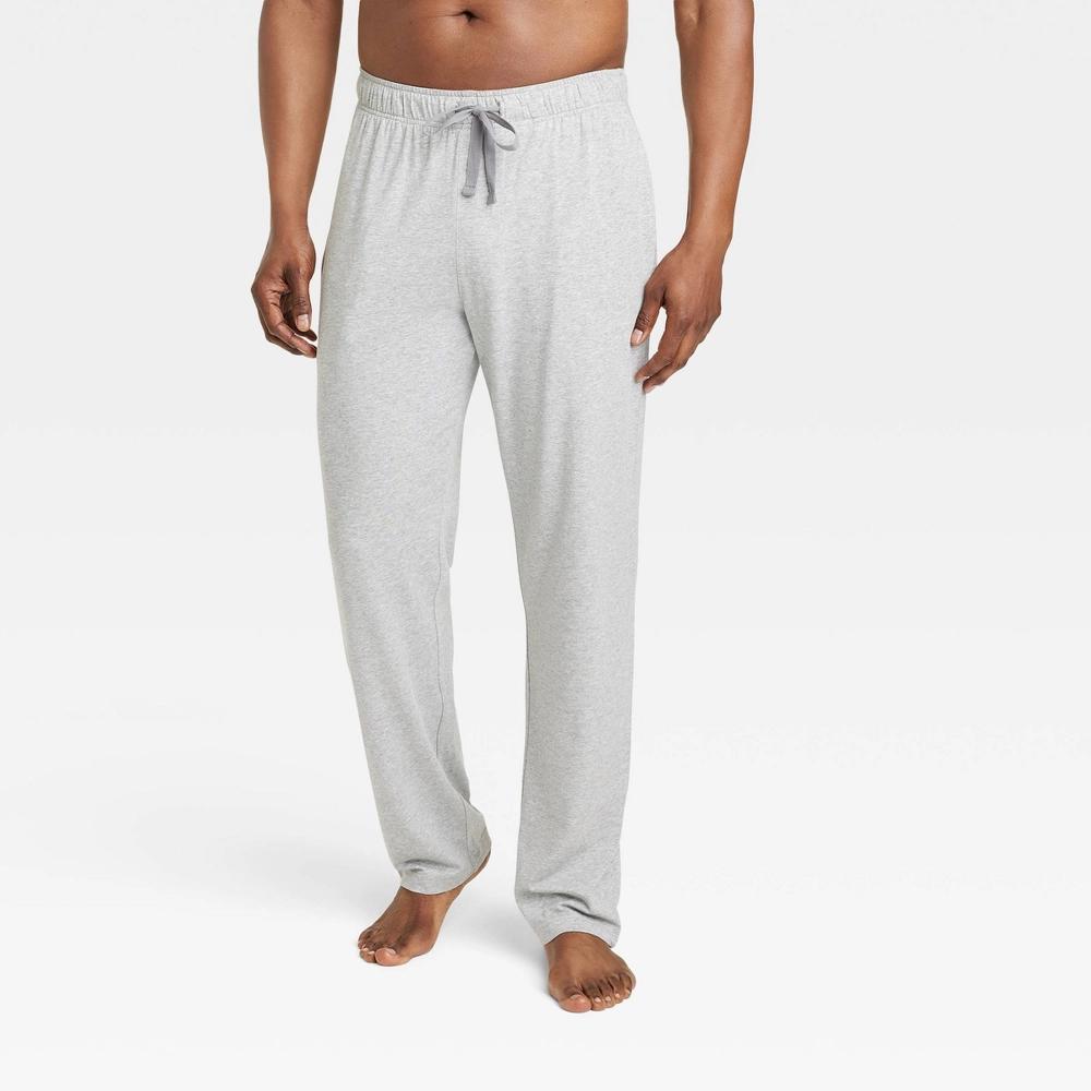 Mens Cotton Modal Knit Pajama Pants - Goodfellow & Co Heathered Gray Product Image