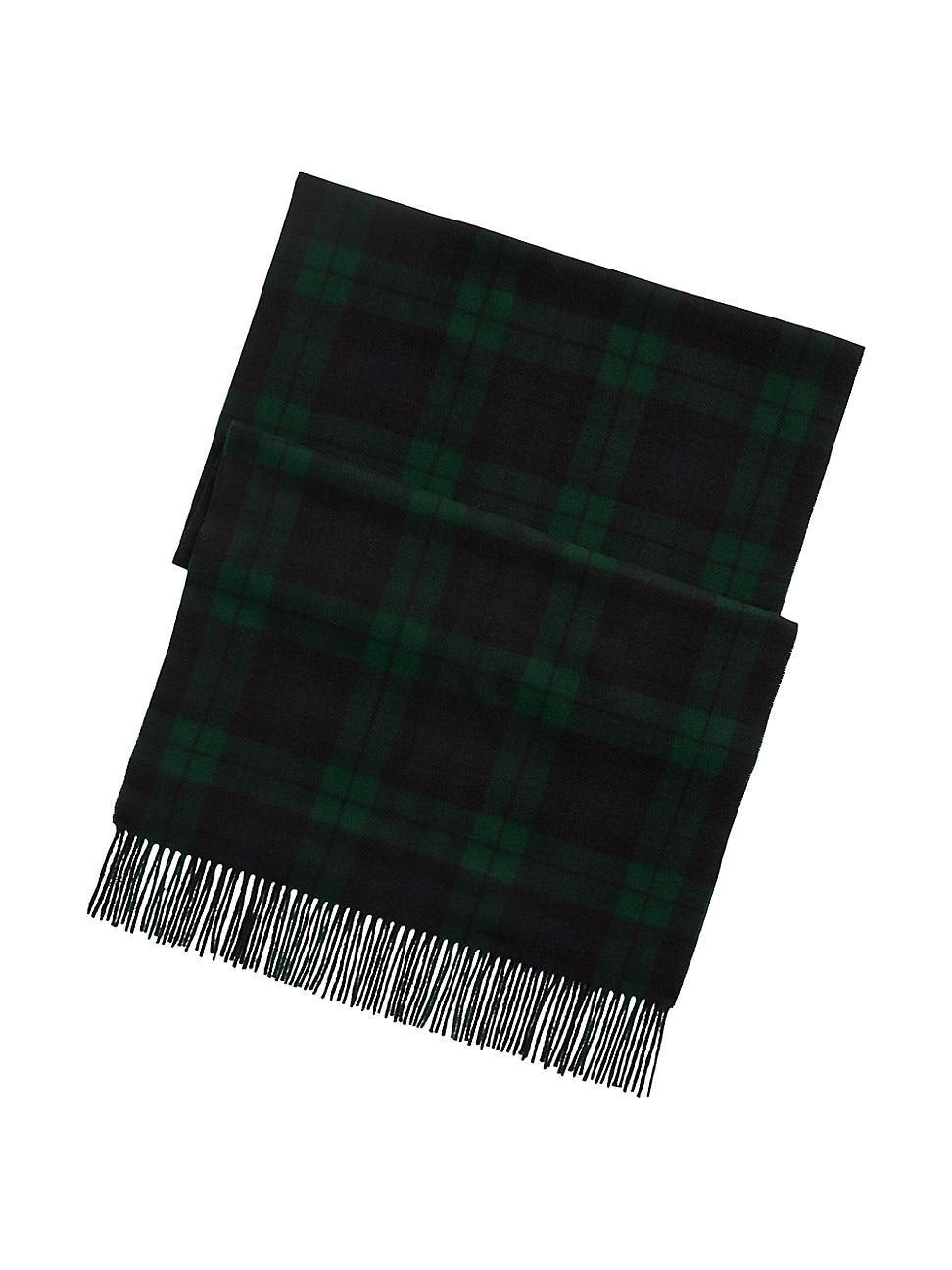 Mens Plaid Cashmere Fringe Scarf Product Image