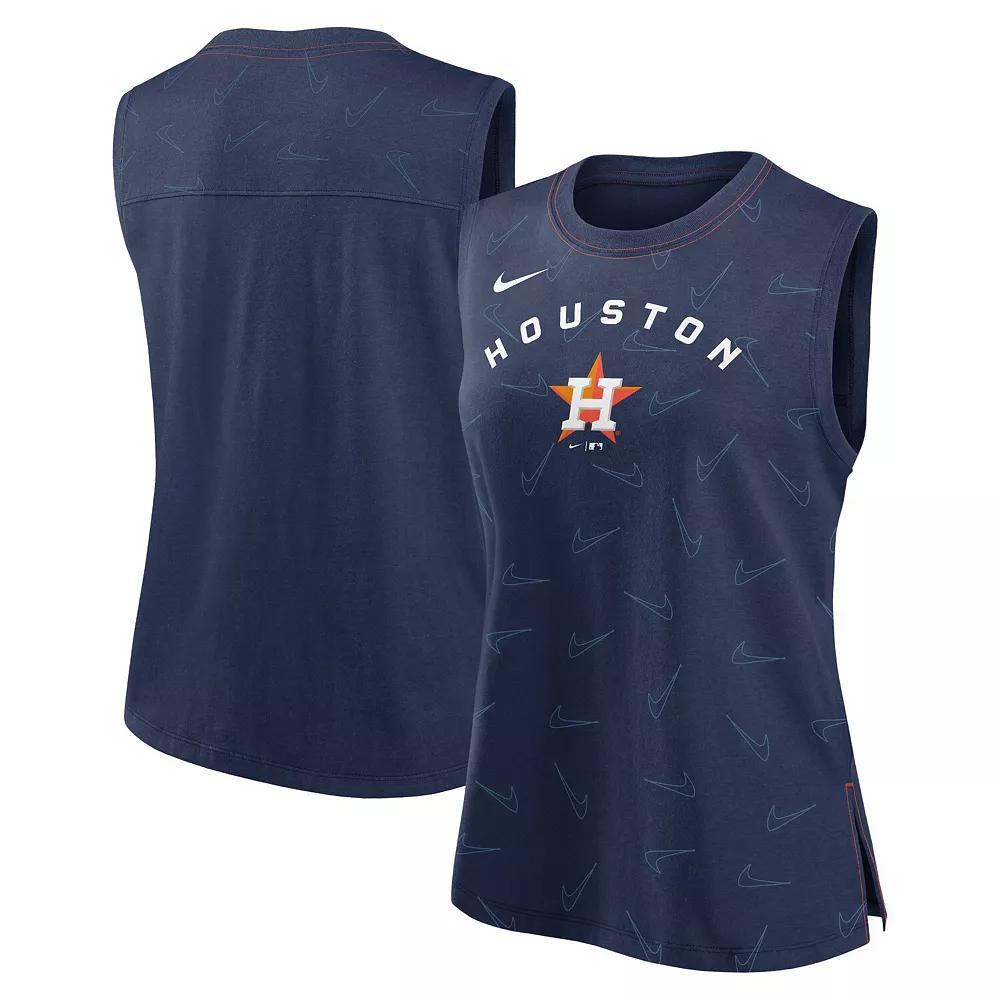 Women's Nike Navy Houston Astros Muscle Play Tank Top, Size: Medium, Blue Product Image