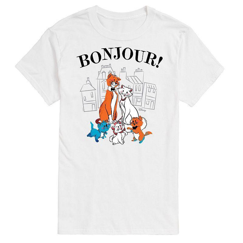 Disney's Aristocats Big & Tall Bonjour Graphic Tee, Men's, Size: XXL Tall, White Product Image