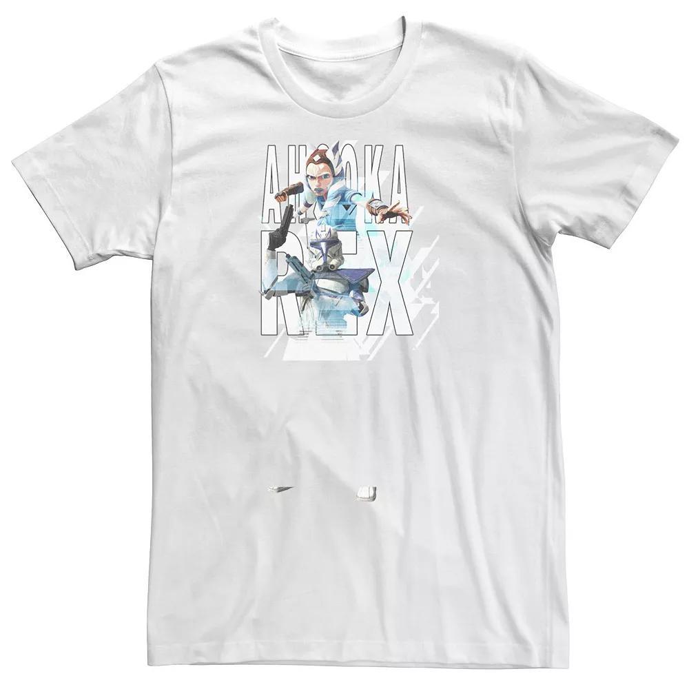 Big & Tall Star Wars: The Clone Wars Ahsoka & Rex Text Portraits Tee, Men's,  Product Image