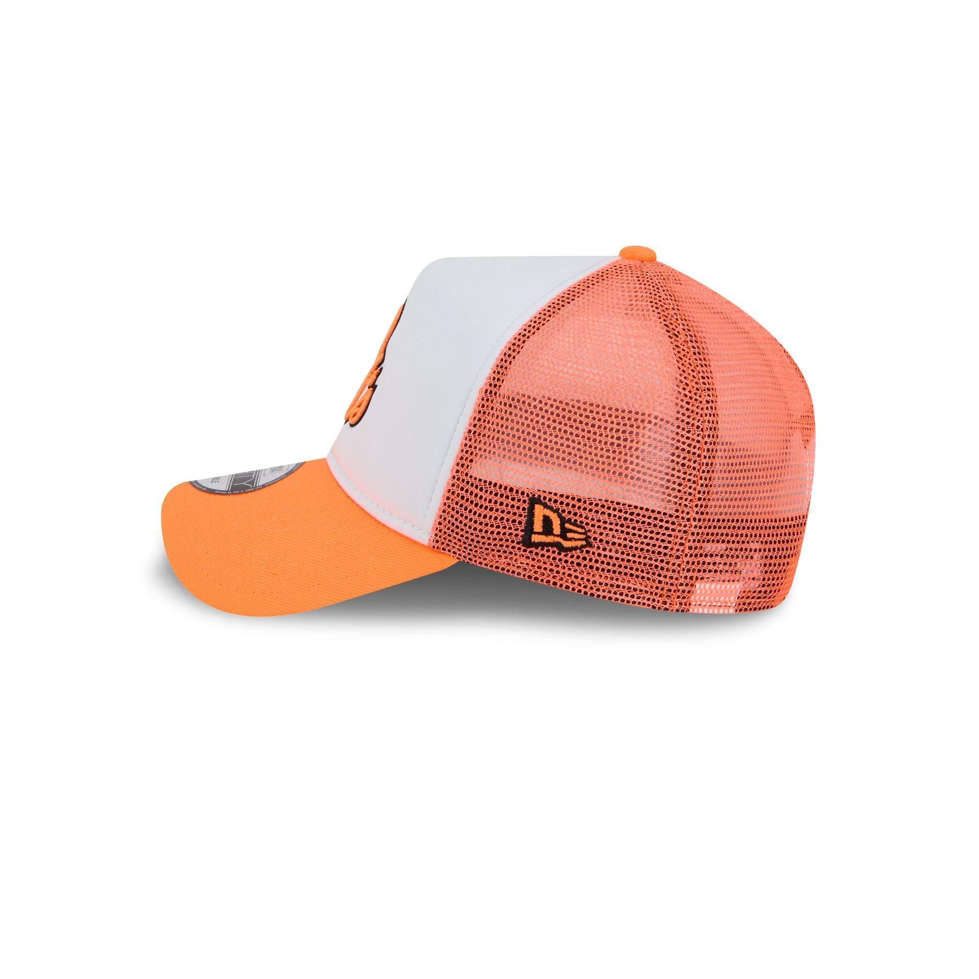 Baltimore Orioles Hi Vis Doodle 9FORTY A-Frame Trucker Hat Male Product Image