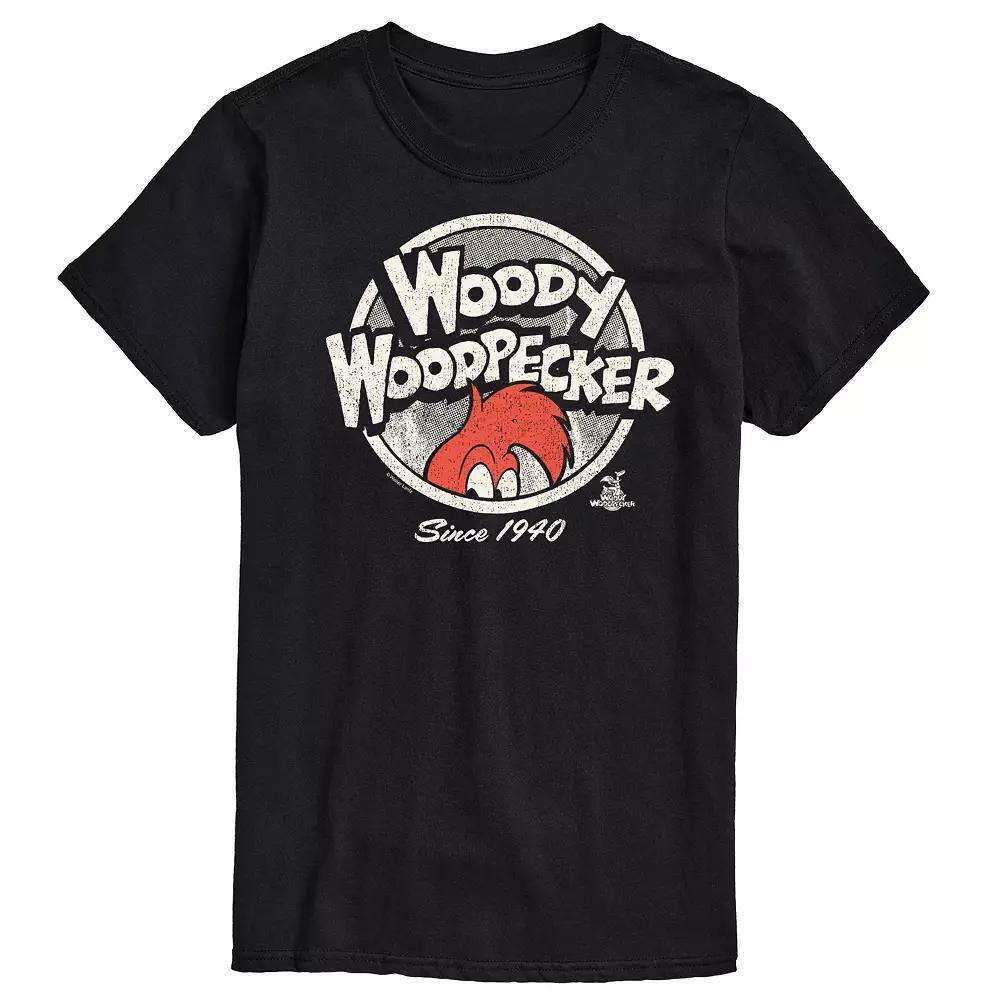 Men's Woody Woodpecker Vintage Logo Graphic Tee, Size: XXL, Black Product Image