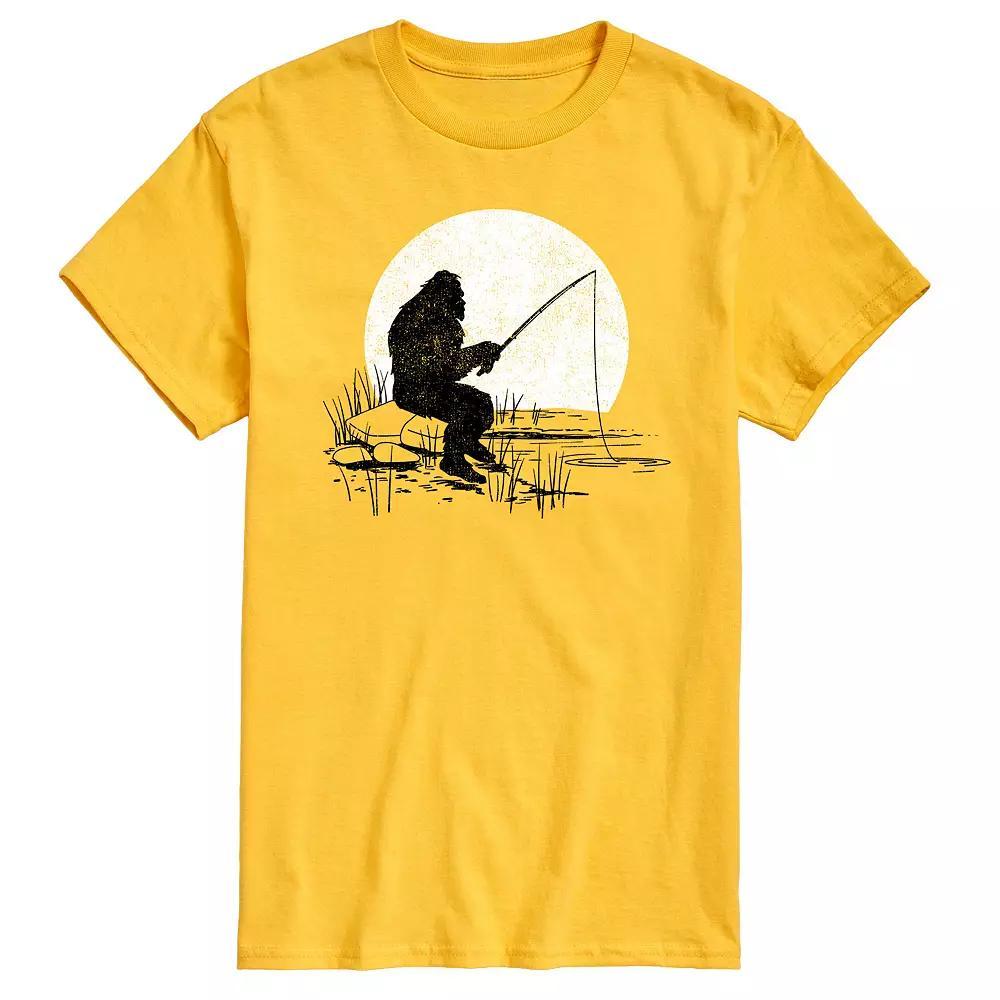 Men's Sasquatch Fishing Graphic Tee,  Product Image