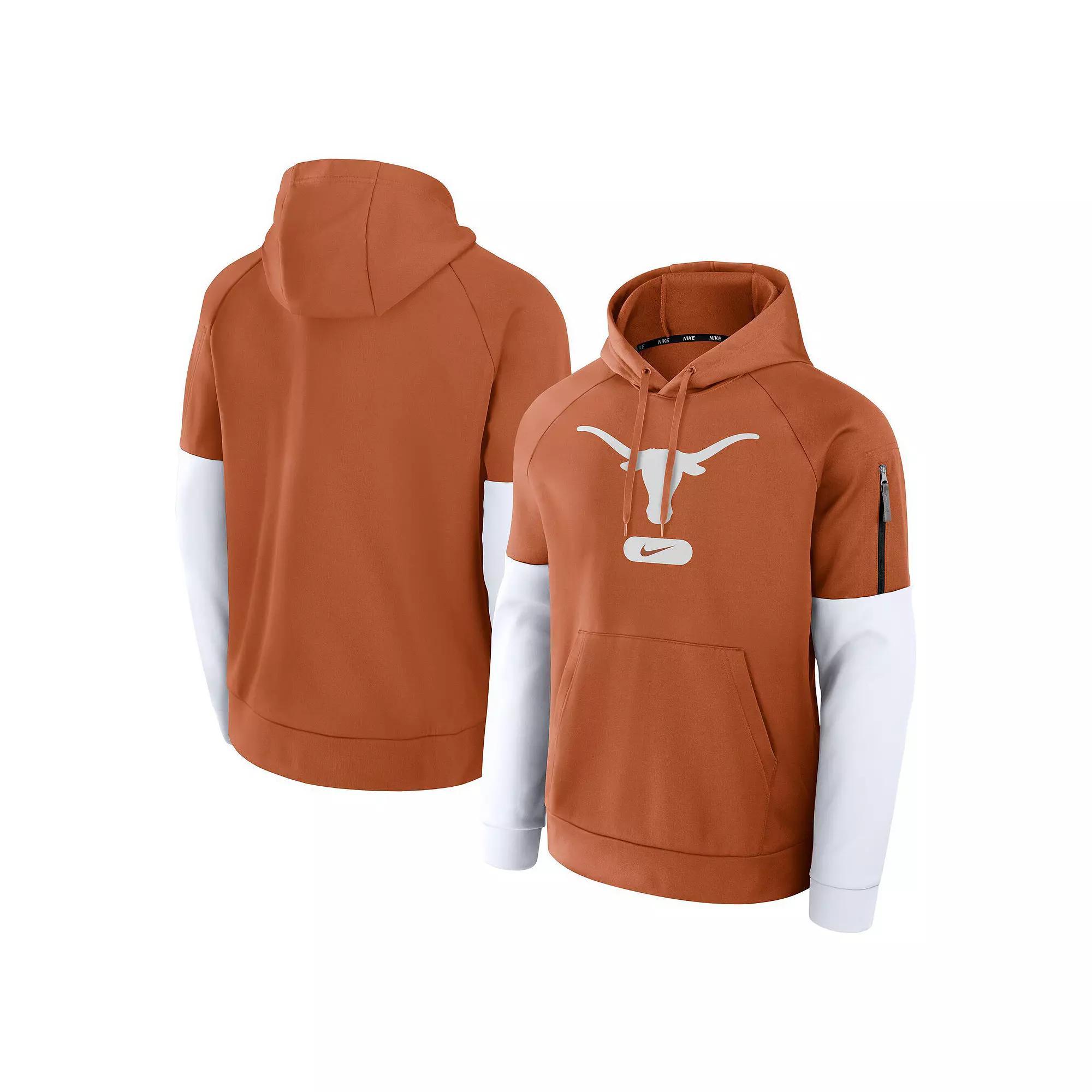 Men's Nike Texas Orange Burnt Orange Texas Longhorns Fitness Performance Pullover Hoodie,  Product Image