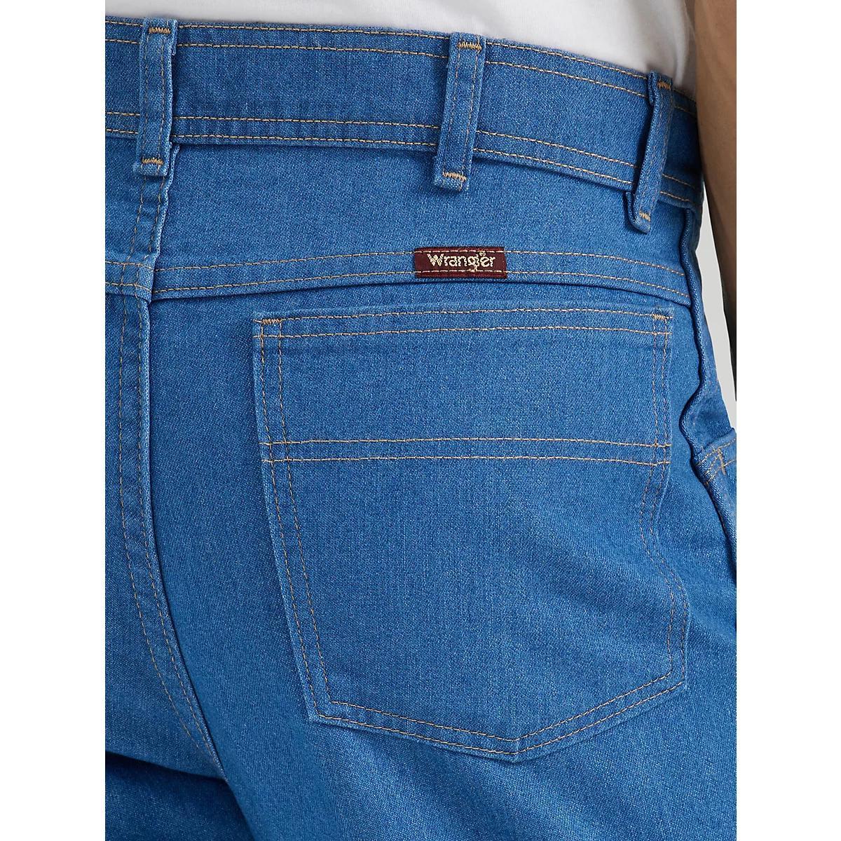 Wrangler® Men's Five Star Premium Regular Flex Fit Jean in Light Blue Product Image