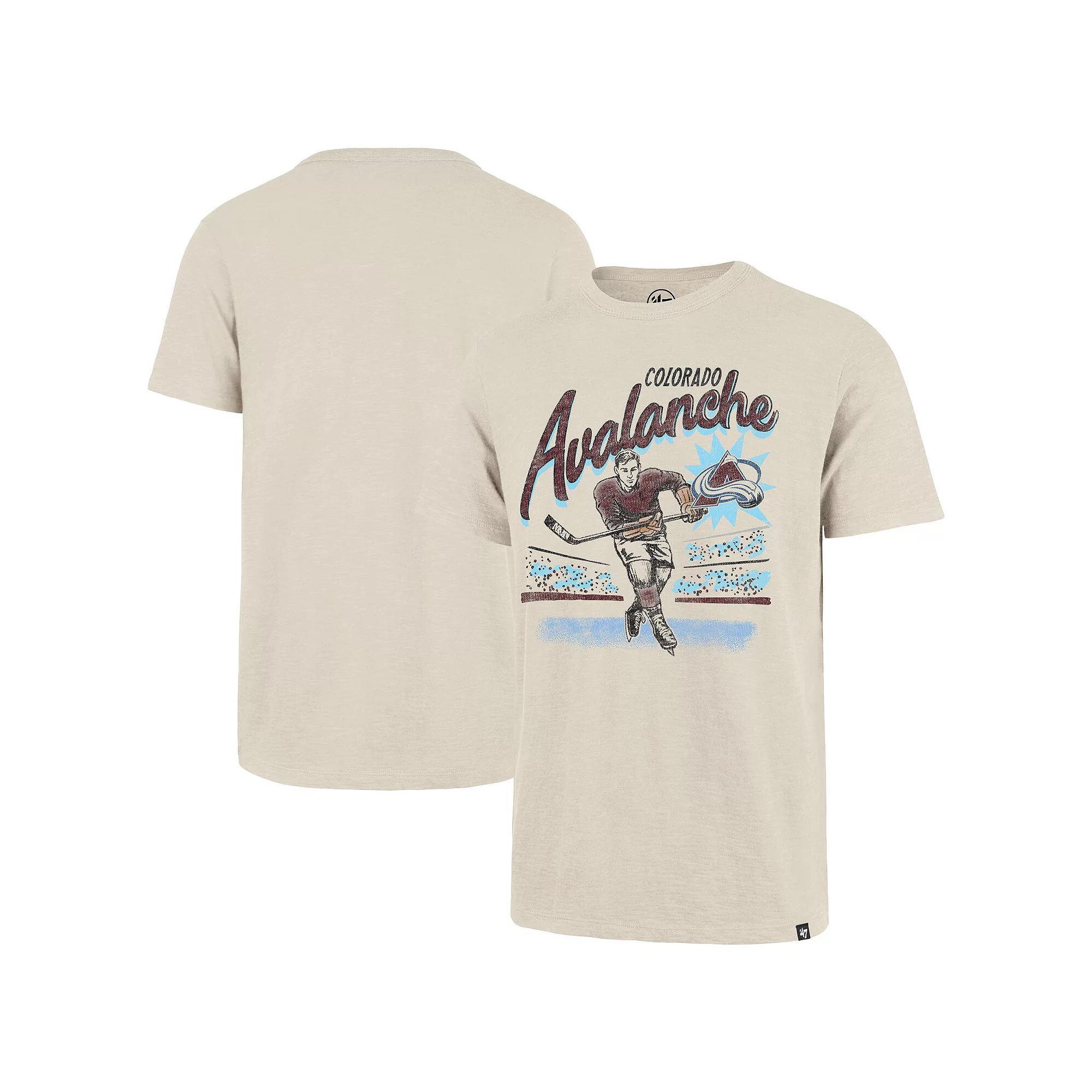 Men's '47  Natural Colorado Avalanche Hockey Player Golden Age Scrum T-Shirt, Size: 2XL, Beige Product Image