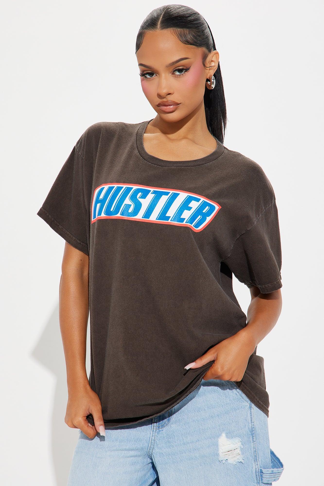 Hustler Washed Oversized Tee - Chocolate Product Image