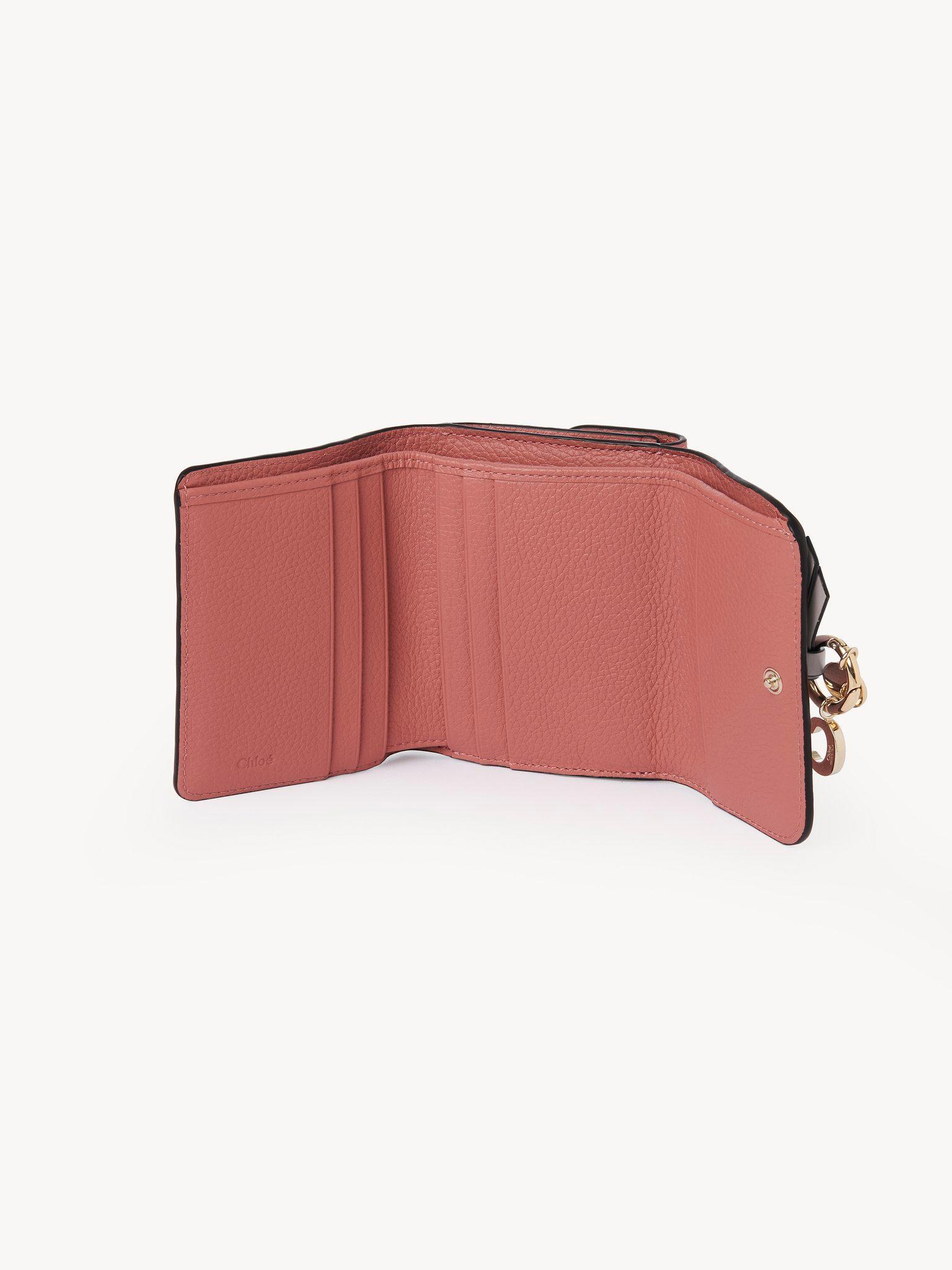 Small Alphabet tri-fold in grained leather Product Image