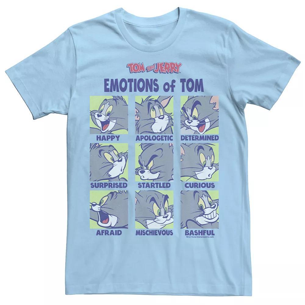 Mens Tom And Jerry The Many Emotions Of Tom Portrait Panels Tee, Men's,  Product Image