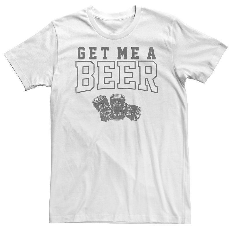 Big & Tall "Get Me A Beer" Tee, Men's, Size: 5XL, White Product Image