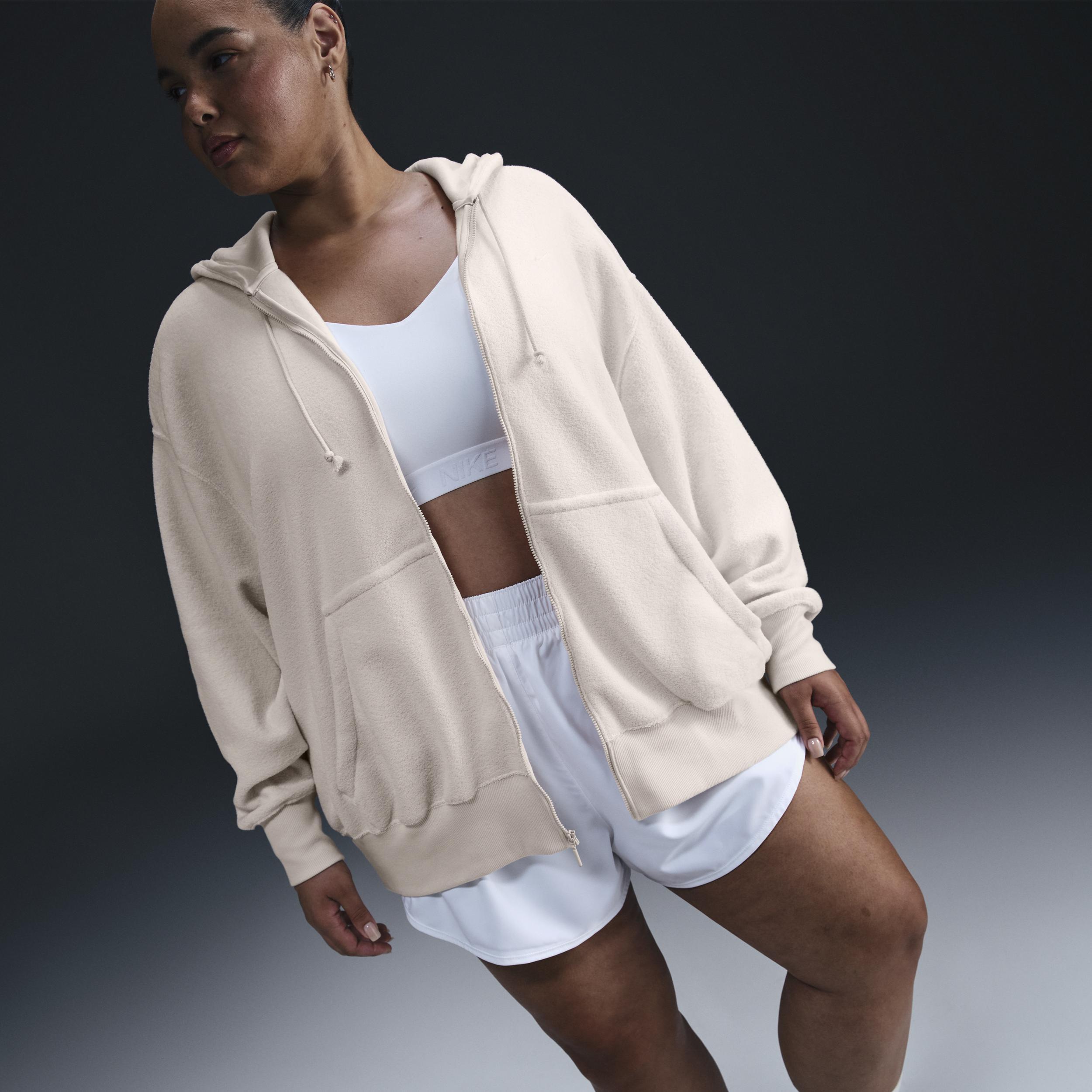 Nike Sportswear Phoenix Plush Women's Oversized Cozy Fleece Full-Zip Hoodie (Plus Size) Product Image