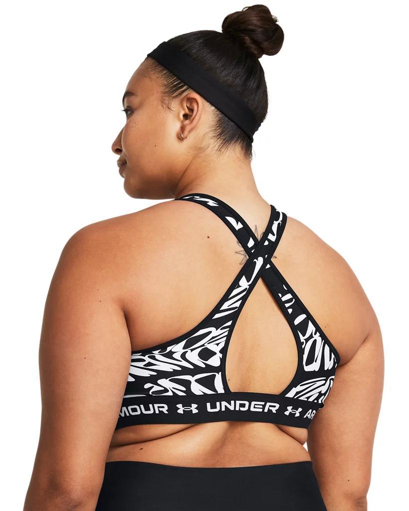 Women's Armour® Mid Crossback Printed Sports Bra Product Image