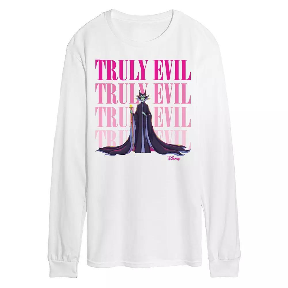 Disney Villains Malifecent Men's Truly Evil Long Sleeve Graphic Tee,  Product Image