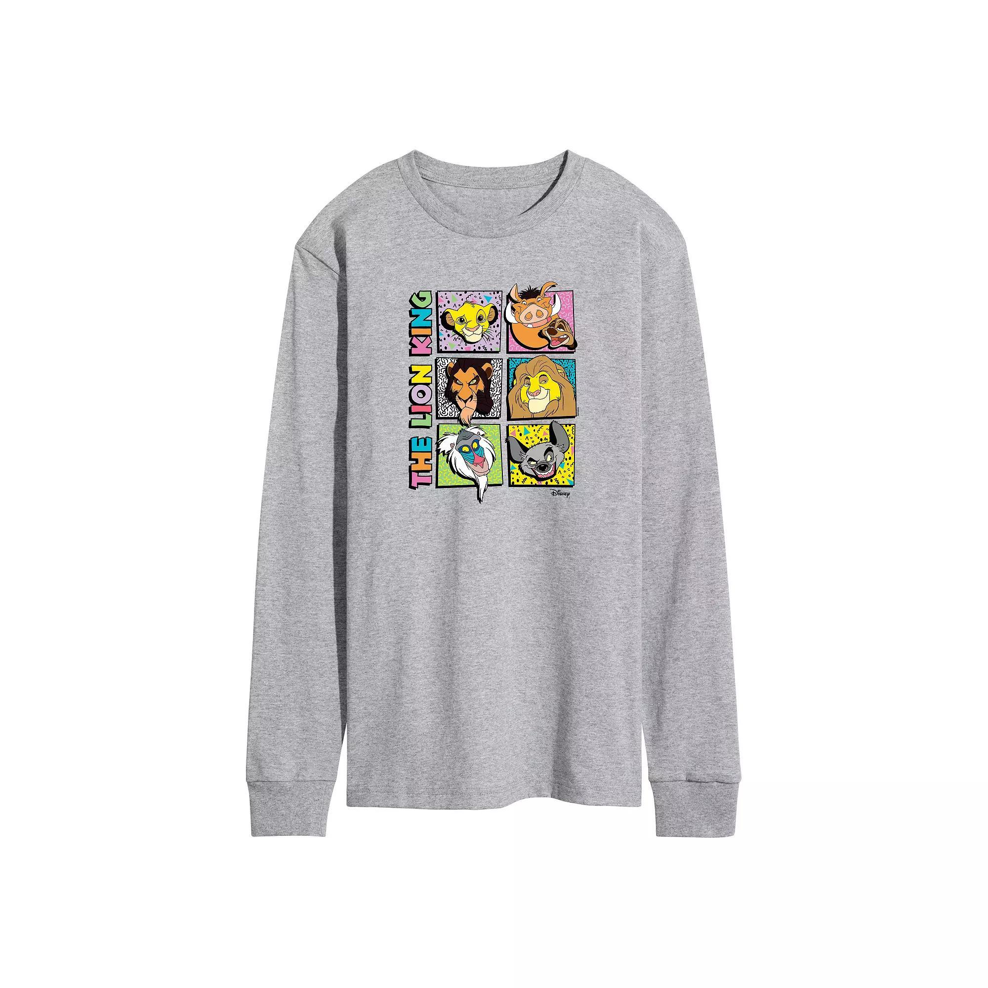 Disney's The Lion King Men's Grid Long Sleeve Graphic Tee,  Product Image