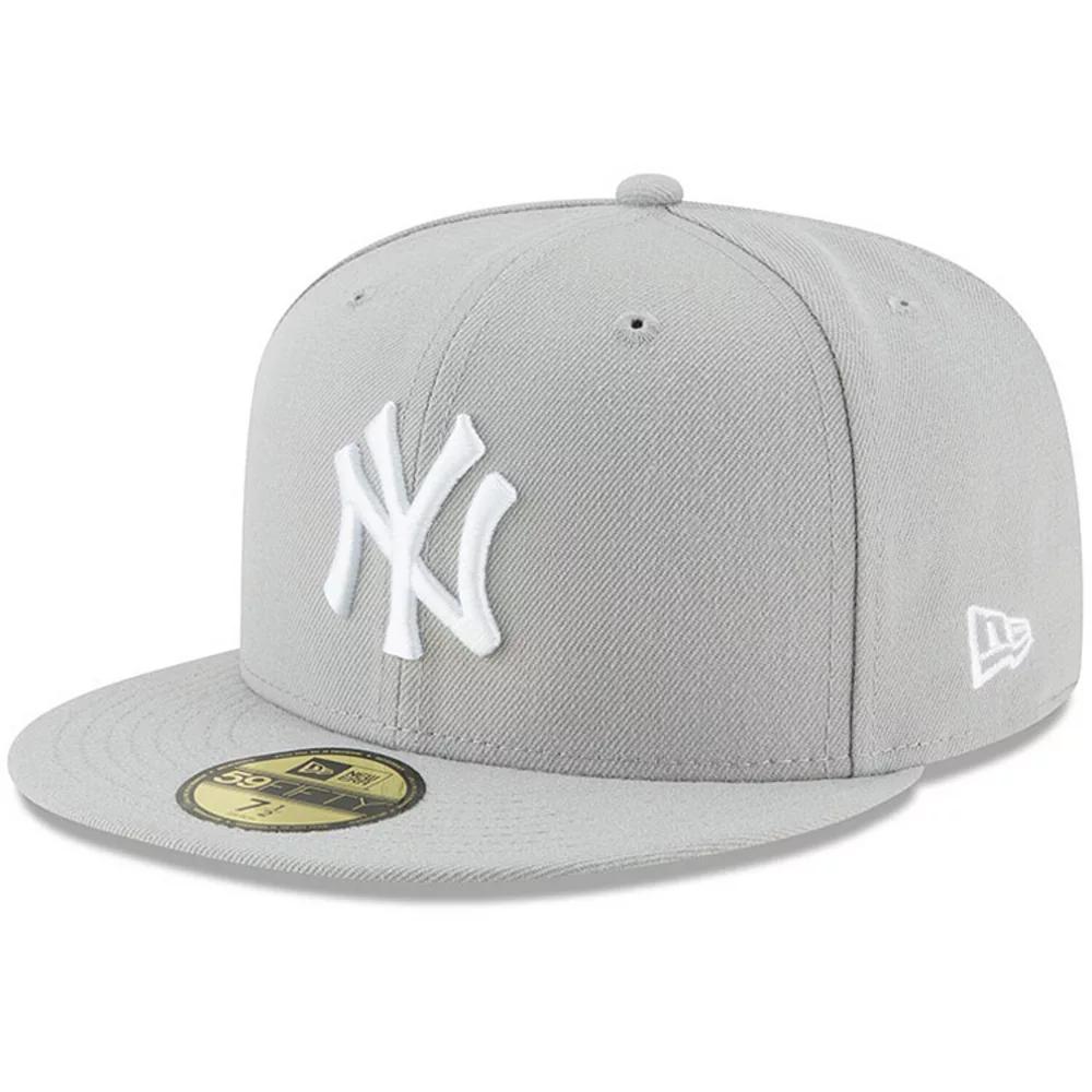 Men's New Era Gray New York Yankees Fashion Color Basic 59FIFTY Fitted Hat,  Product Image