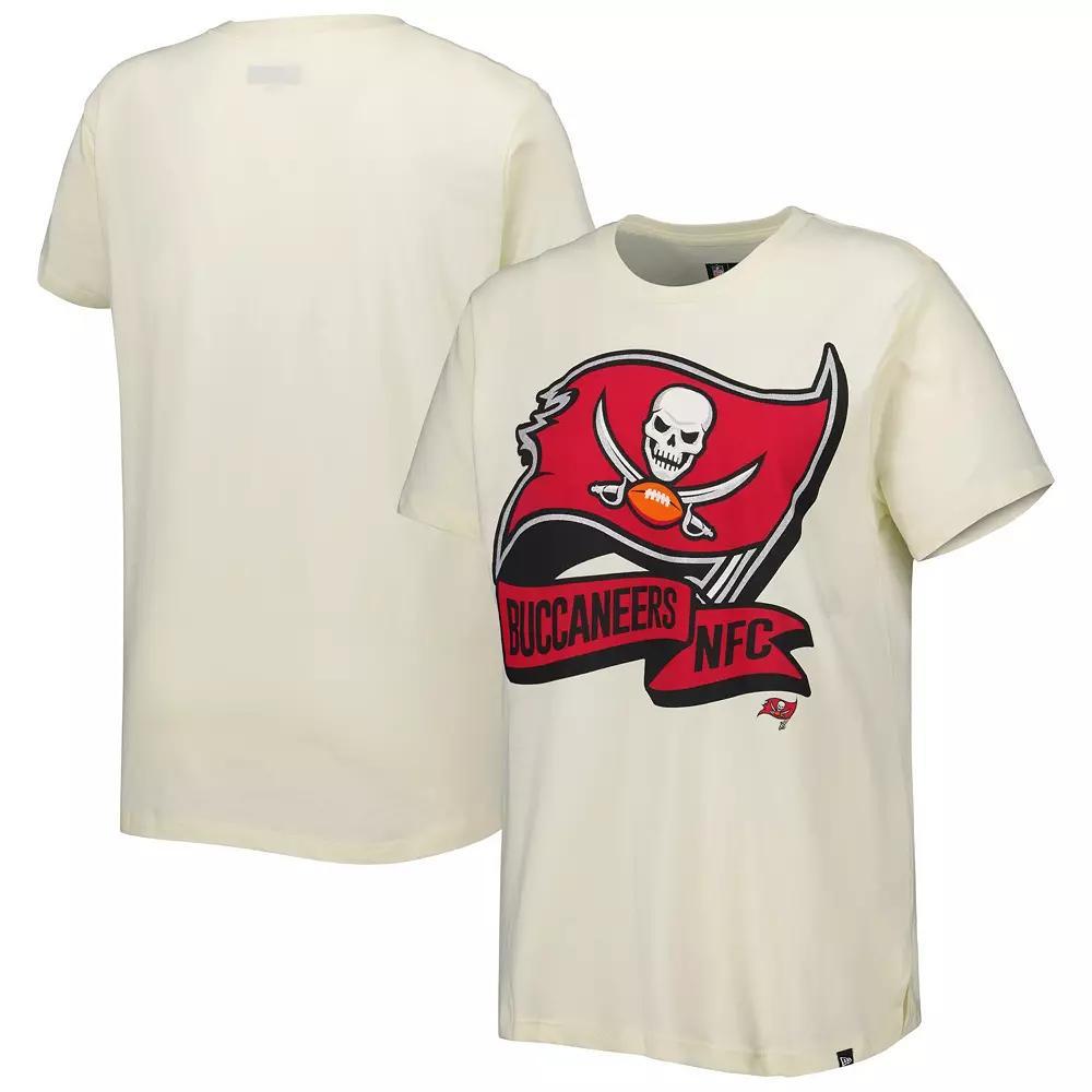 Women's New Era Cream Tampa Bay Buccaneers Chrome Sideline T-Shirt,  Product Image