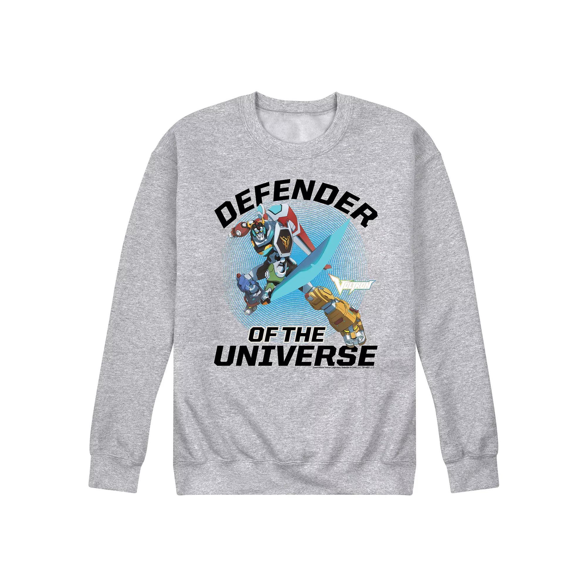 Men's Voltron Defenders Of The Universe Fleece Sweatshirt, Size: Large, Athletic Grey Product Image