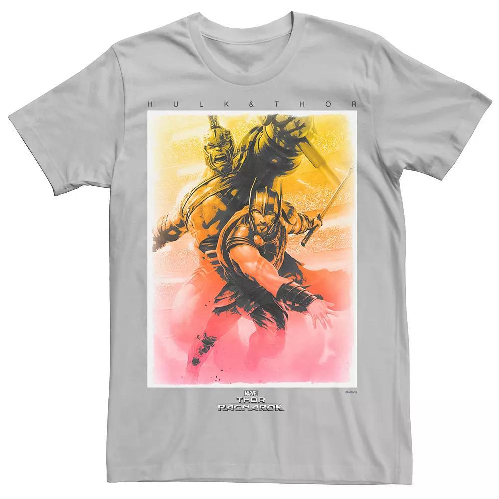 Men's Marvel Thor Ragnarok Tropical Gradient Hulk Poster Tee,  Product Image
