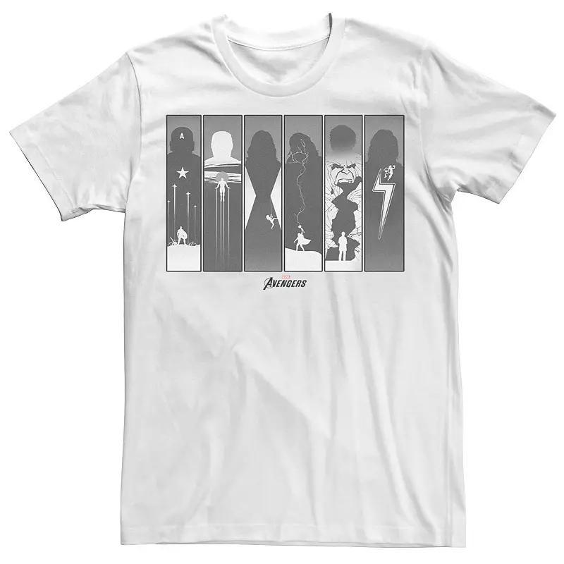 Mens Marvel Avengers Hero Panels Shadows Tee Product Image