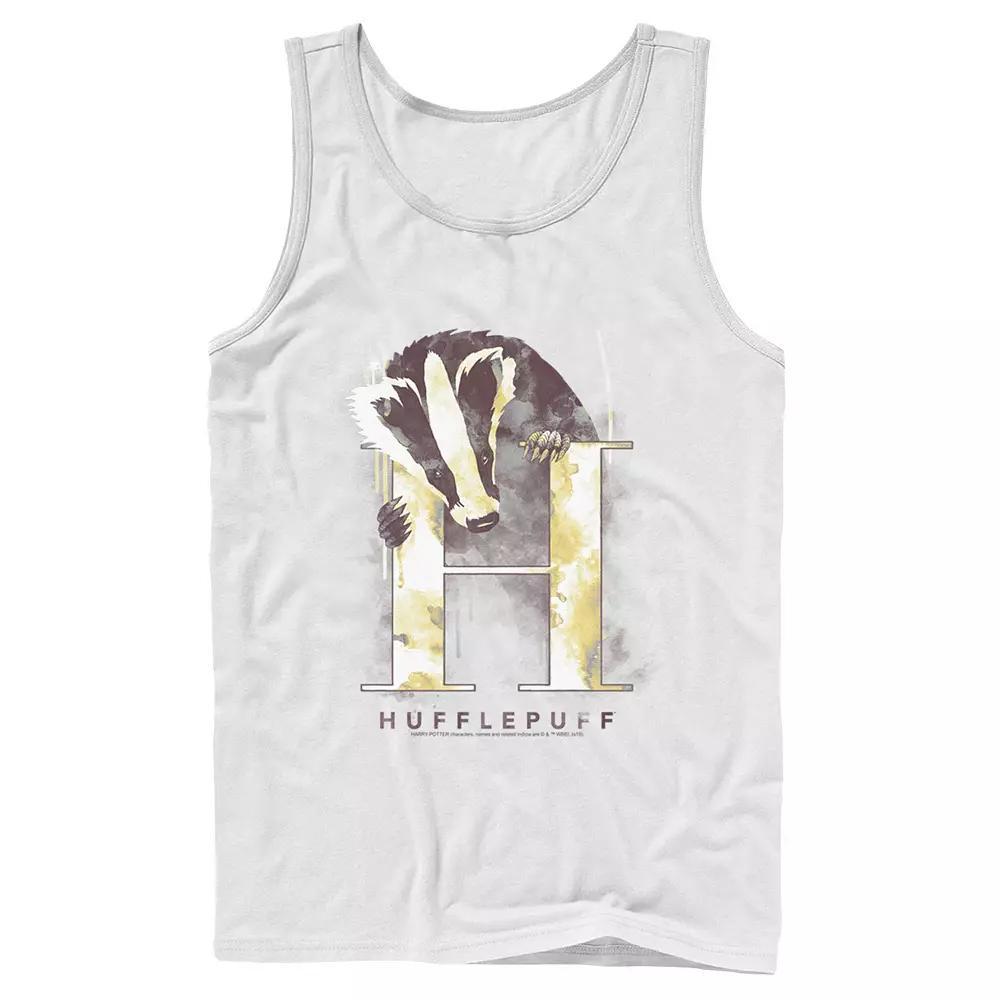 Men's Harry Potter Hufflepuff House Watercolor Tank Top,  Product Image