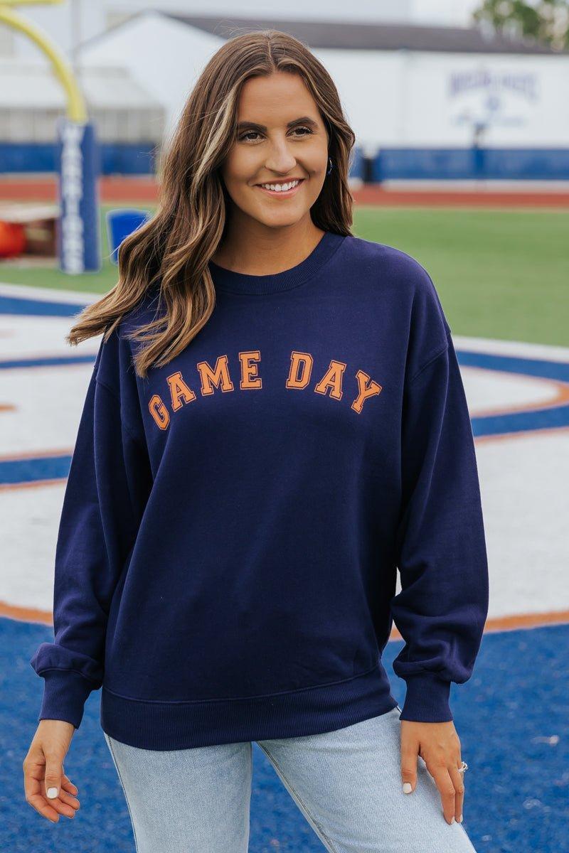 Navy Game Day Sweatshirt - FINAL SALE Product Image