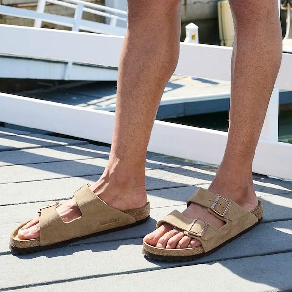 Mens Birkenstock Arizona Soft Footbed Slide Sandal Product Image