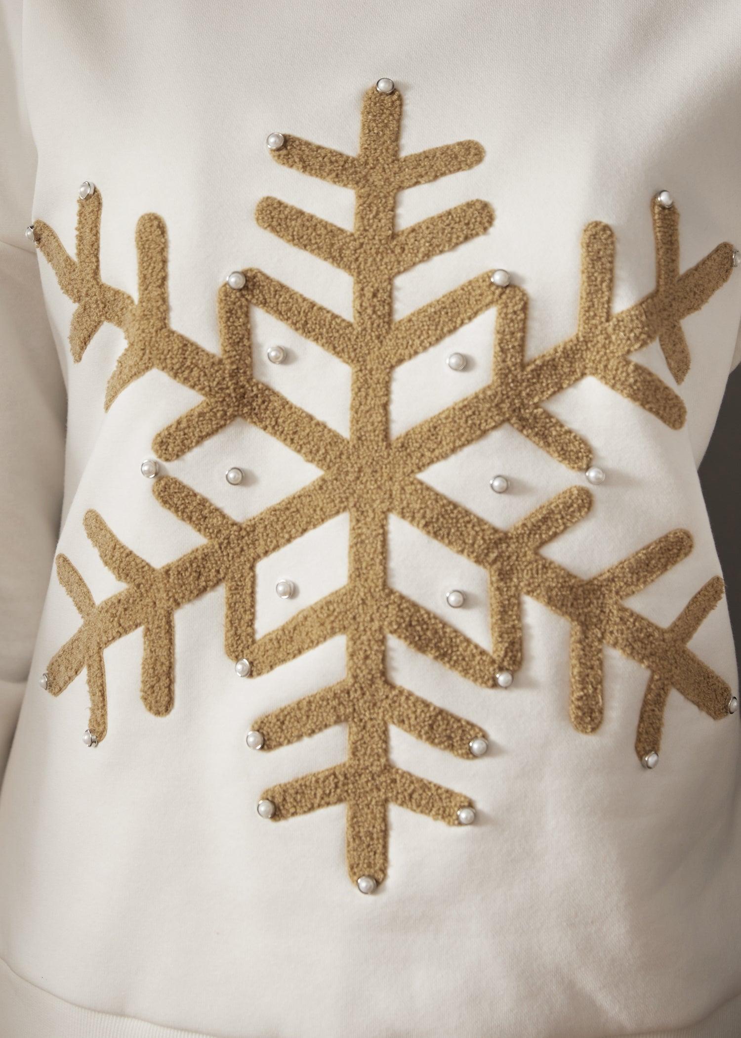 Winter's Whisper Snowflake Sweatshirt Product Image