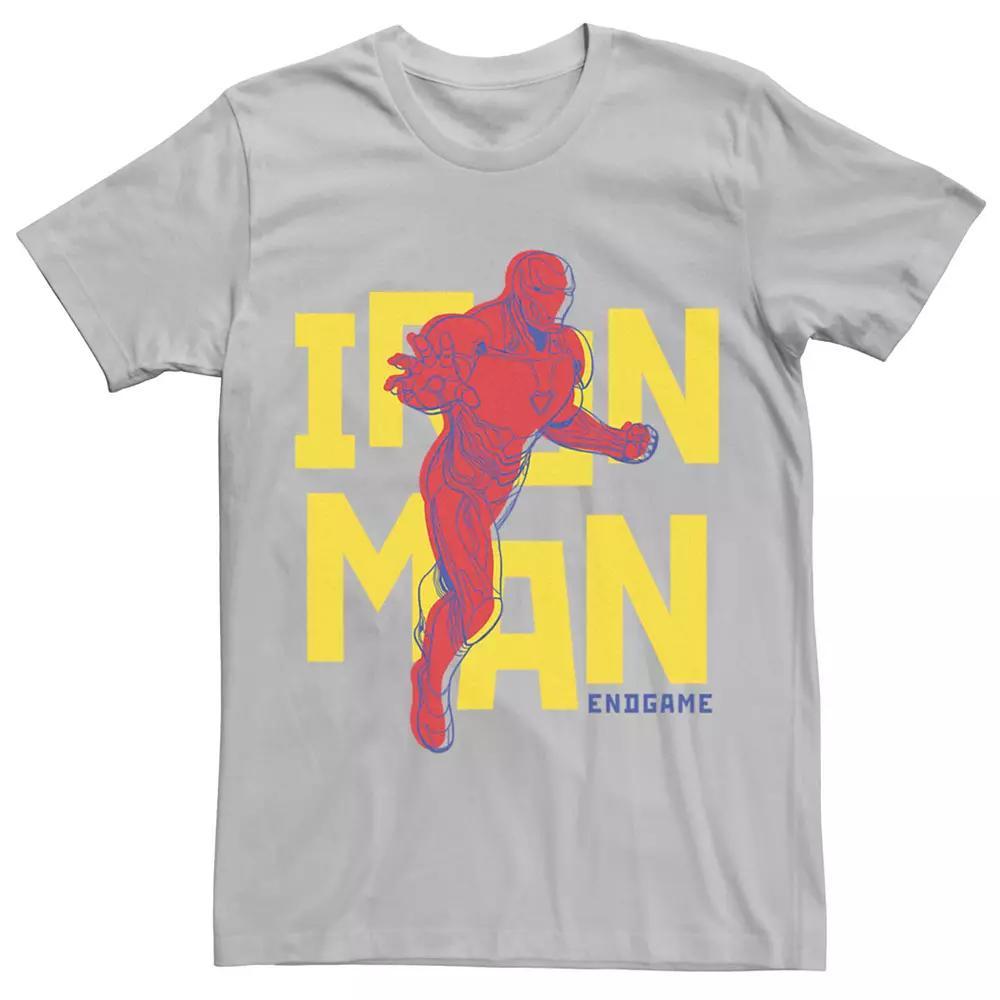 Men's Marvel "Avengers: Endgame" Iron Man Text Pop Art Tee,  Product Image